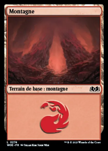 Montagne, carte Magic WOE 274 — extension Wilds of Eldraine