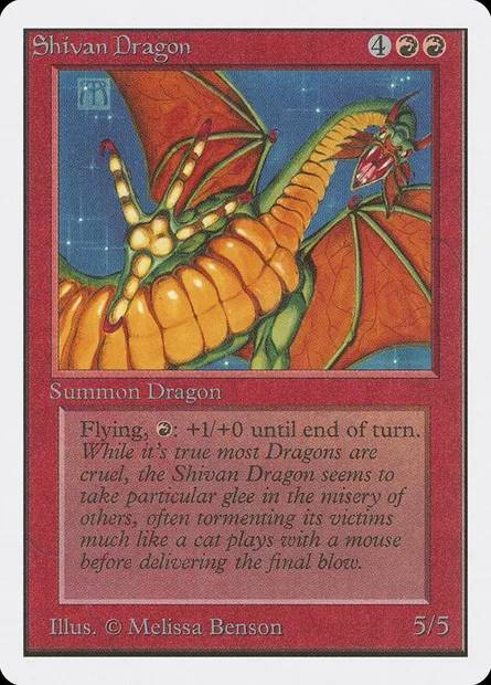 Dragon shivân, carte Magic 2ED 175 — extension Unlimited Edition