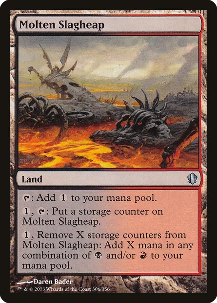 Molten Slagheap, Magic card C13 306 — Commander 2013 set