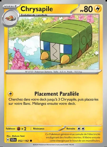Chrysapile, carte Pokémon SCR 052 — extension Couronne Stellaire