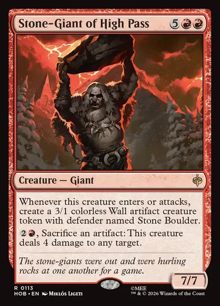 Stone-Giant of High Pass, Magic card HOB 113 — The Hobbit set