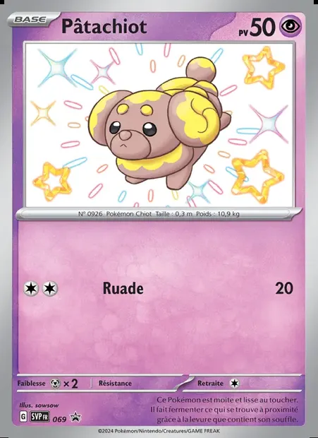 Pâtachiot, carte Pokémon PR-SV 069 — extension SVP Black Star Promos