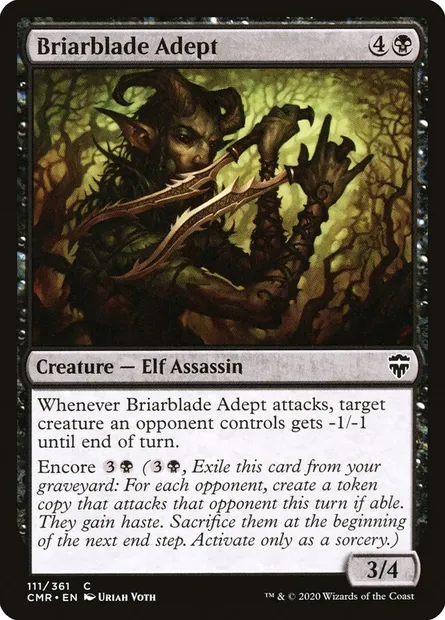 Briarblade Adept, Magic card CMR 111 — Commander Legends set