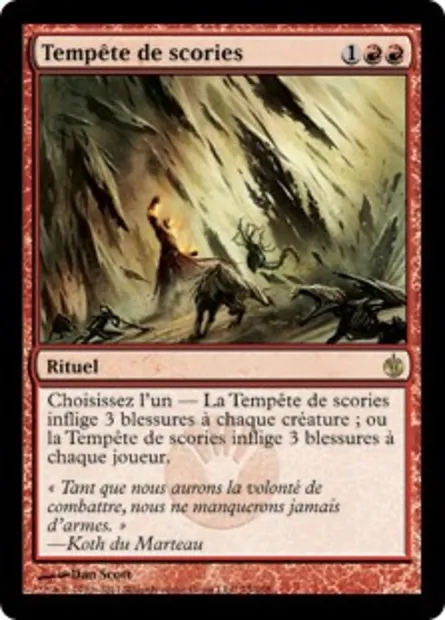Tempête de scories, carte Magic MBS 75 — extension Mirrodin assiégé