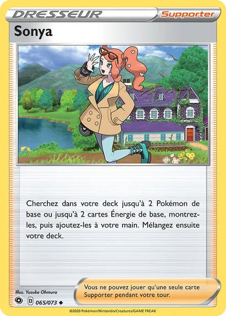 Sonya, carte Pokémon CPA 65 — extension La Voie du Maître