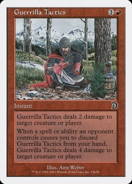 Guerrilla Tactics, Magic card DKM 13a — Deckmasters set