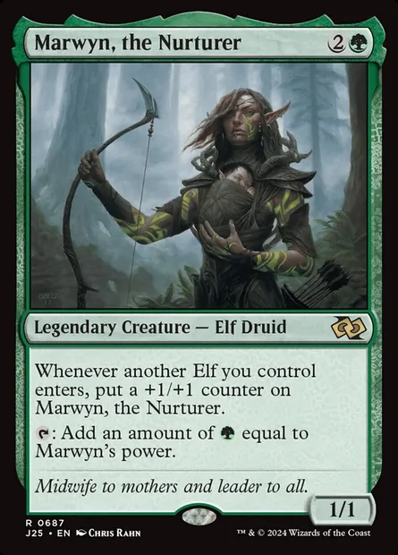 Marwyn, the Nurturer, Magic card J25 687 — Foundations Jumpstart set