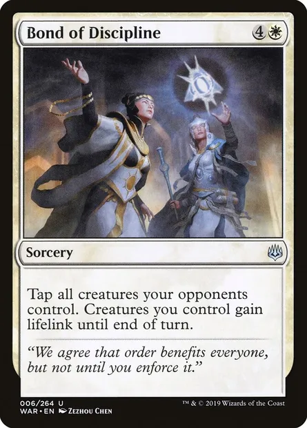 Bond of Discipline, Magic card WAR 6 — War of the Spark set