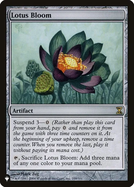 Floraison de lotus, carte Magic PLST TSP-259 — extension The List