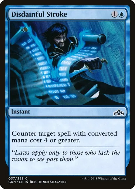 Disdainful Stroke, Magic card GRN 37 — Guilds of Ravnica set