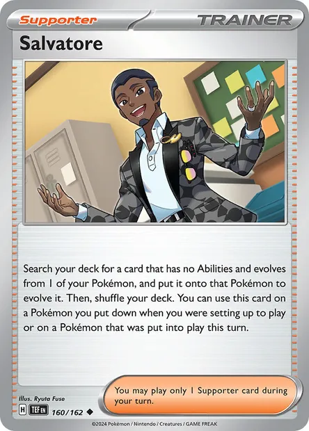 Salvatore, Pokémon card TEF 160 — Temporal Forces set