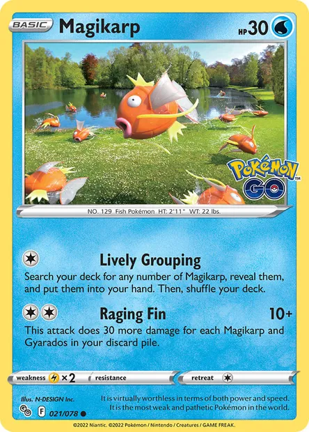 Magikarp, Pokémon card PGO 021 — Pokémon GO set