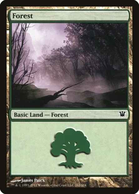 Forest, Magic card ISD 262 — Innistrad set