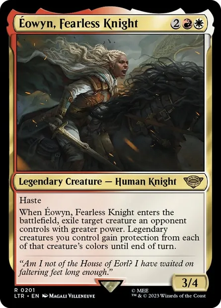 Éowyn, Fearless Knight, Magic card LTR 201 — The Lord of the Rings: Tales of Middle-earth set