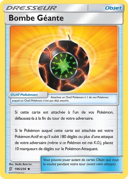 Bombe Géante, carte Pokémon UNM 196 — extension Harmonie des Esprits