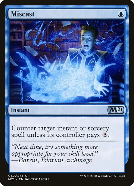 Miscast, Magic card M21 57 — Core Set 2021 set