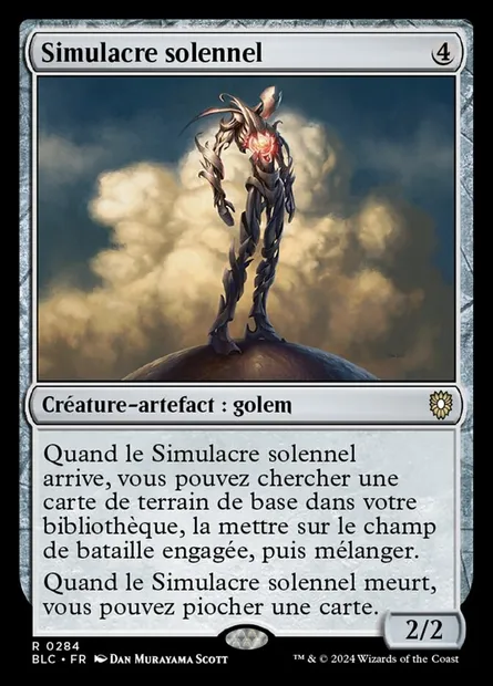Simulacre solennel, carte Magic BLC 284 — extension Bloomburrow Commander