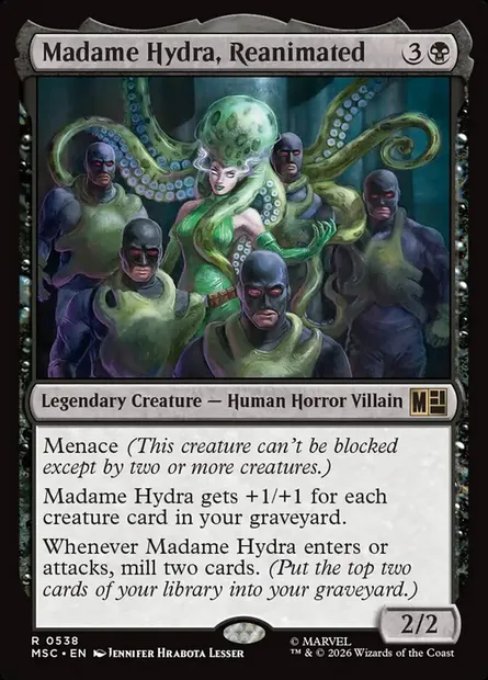 Madame Hydra, Reanimated, Magic card MSC 538 — Marvel Super Heroes Commander set