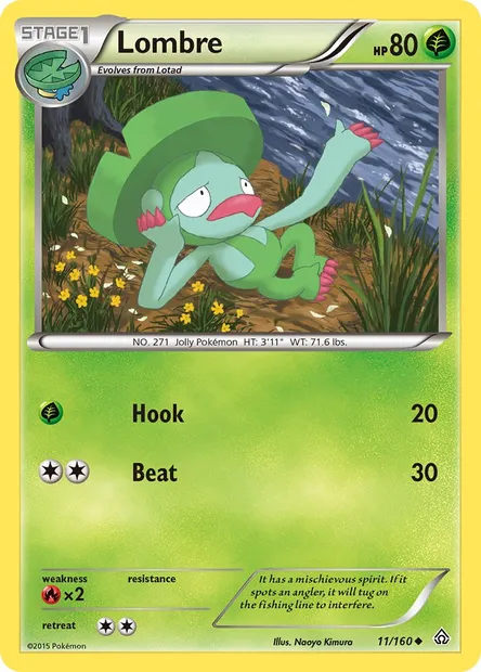Lombre, Pokémon card PRC 11 — Primal Clash set