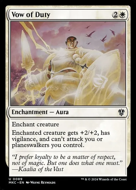 Vow of Duty, Magic card MKC 89 — Murders at Karlov Manor Commander set