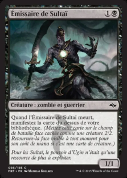 Émissaire de Sultaï, carte Magic FRF 85 — extension Destin reforgé