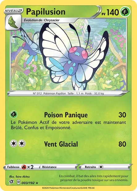 Papilusion, carte Pokémon RCL 3 — extension Clash des Rebelles
