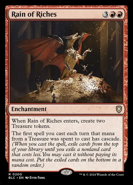 Rain of Riches, Magic card BLC 200 — Bloomburrow Commander set