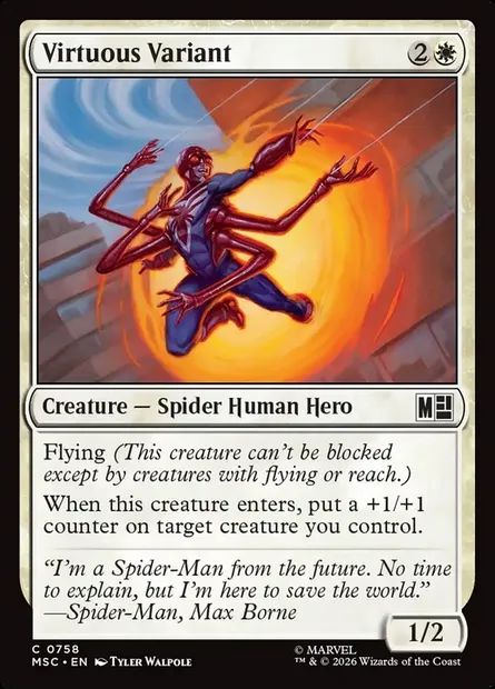 Virtuous Variant, Magic card MSC 758 — Marvel Super Heroes Commander set