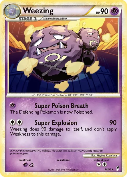 Weezing, Pokémon card CL 38 — Call of Legends set