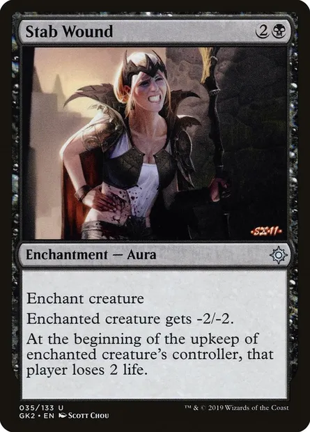 Stab Wound, Magic card GK2 35 — RNA Guild Kit set
