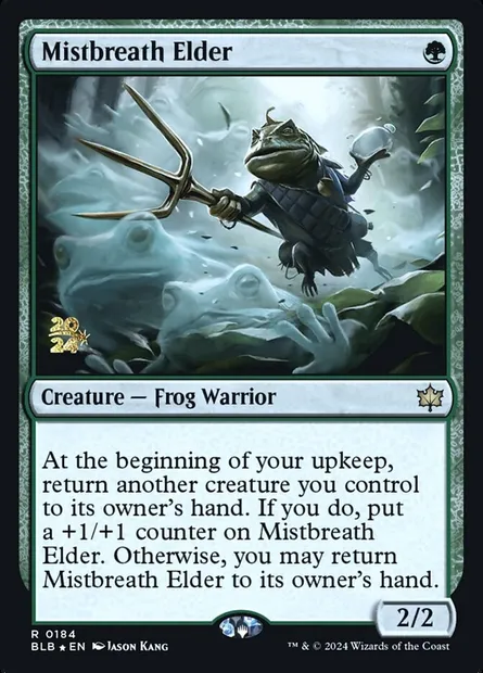 Mistbreath Elder, Magic card PBLB 184s — Bloomburrow Promos set