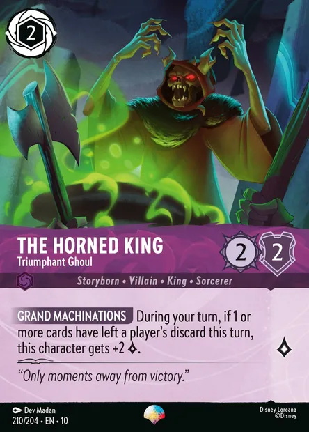 The Horned King - Triumphant Ghoul, Disney Lorcana card CH10-210 — Whispers in the Well set