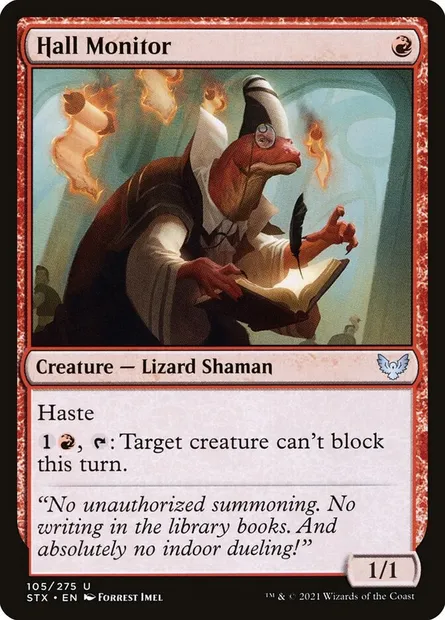 Hall Monitor, Magic card STX 105 — Strixhaven: School of Mages set