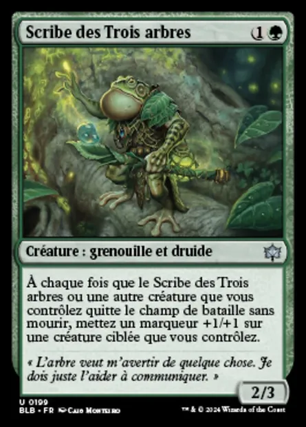 Scribe des Trois arbres, carte Magic BLB 199 — extension Bloomburrow
