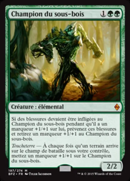 Champion du sous-bois, carte Magic BFZ 197 — extension La bataille de Zendikar