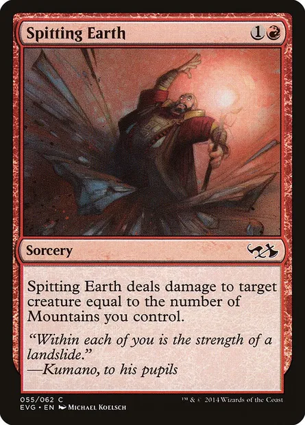 Spitting Earth, Magic card EVG 55 — Duel Decks Anthology: Elves vs. Goblins set