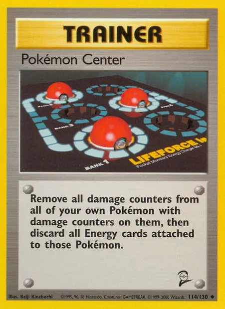 Centre Pokémon, carte Pokémon B2 114 — extension Base Set 2