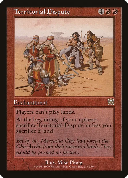 Dispute territoriale, carte Magic MMQ 217 — extension Masques de Mercadia
