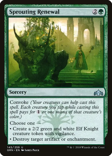 Sprouting Renewal, Magic card GRN 145 — Guilds of Ravnica set