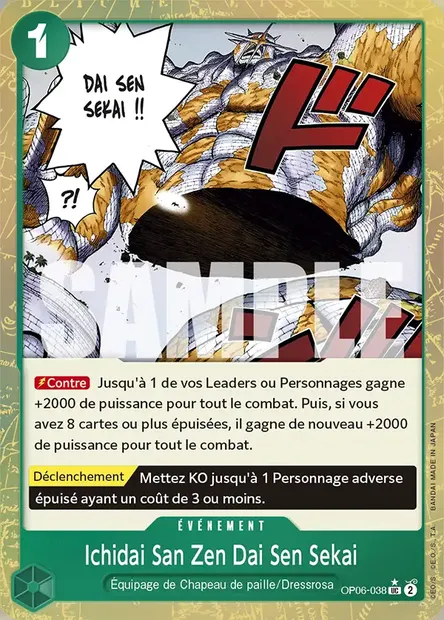 Ichidai San Zen Dai Sen Sekai, carte One Piece OP06-038 — extension ONE PIECE CARD THE BEST