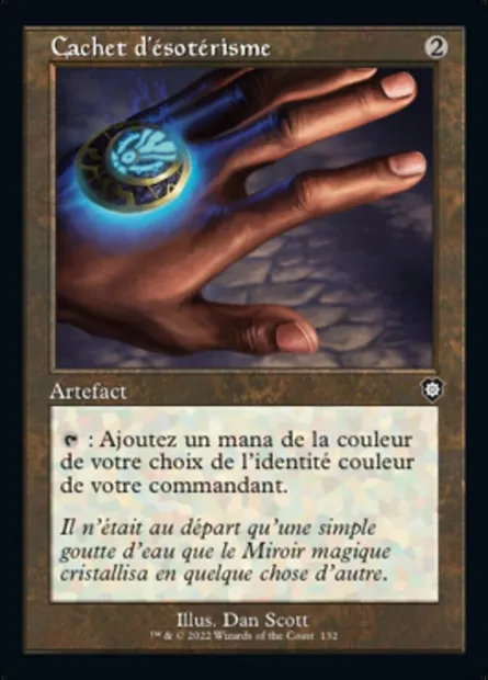Cachet d'ésotérisme, carte Magic BRC 132 — extension The Brothers' War Commander