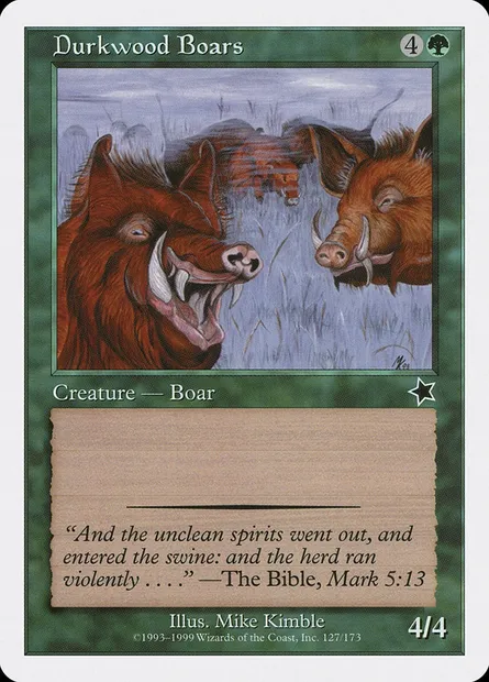 Sangliers de Boissambre, carte Magic S99 127 — extension Starter 1999