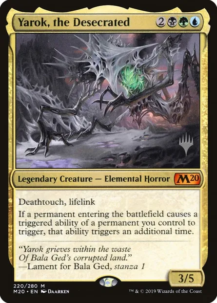 Yarok, the Desecrated, Magic card PM20 220p — Core Set 2020 Promos set
