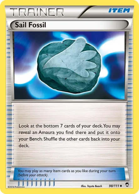 Sail Fossil, Pokémon card FFI 98 — Furious Fists set