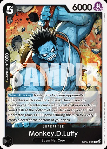 Monkey.D.Luffy, One Piece card OP07-091 — 500 YEARS IN THE FUTURE set