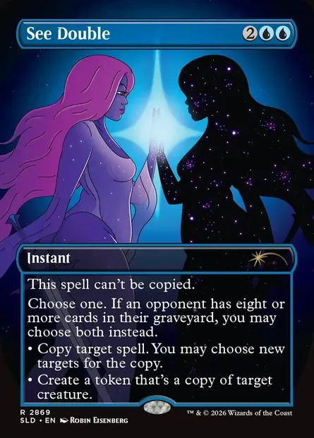 Voir double, carte Magic SLD 2869 — extension Secret Lair Drop