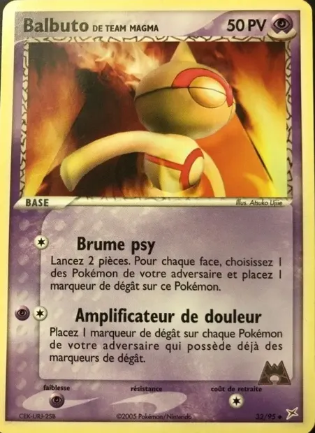 Balbuto de Team Magma, carte Pokémon MA 32 — extension EX Team Magma vs Team Aqua