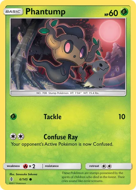 Phantump, Pokémon card GRI 6 — Guardians Rising set