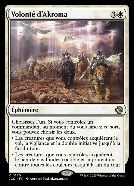 Volonté d'Akroma, carte Magic LCC 125 — extension The Lost Caverns of Ixalan Commander