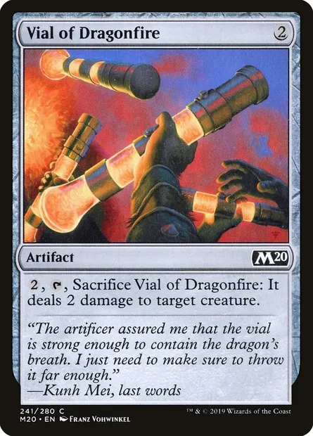 Vial of Dragonfire, Magic card M20 241 — Core Set 2020 set